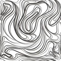 líneas onduladas distorsionadas ilusión óptica patrón sin costuras ilustración vectorial. fondo abstracto sin costuras con líneas fluidas rizadas textura ondulada a rayas de color monocromo. vector