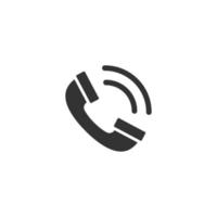 icono de teléfono móvil en estilo plano. ilustración de vector de conversación telefónica sobre fondo blanco aislado. concepto de negocio de contacto de línea directa.