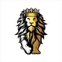Impresionante logotipo de león mascota vector