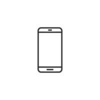 Smartphone blank screen icon in flat style. Mobile phone vector illustration on white isolated background. Telephone business concept.