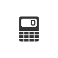 Calculator icon in flat style. Calculate vector illustration on white isolated background. Calculation business concept.