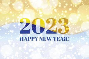 Glowing festive 2023 New year background vector