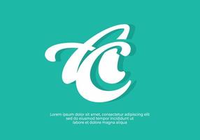 White and Turquoise color of AK initial letter vector