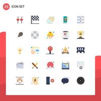 Pack of 25 creative Flat Colors of server backup innovation online conversation meeting Editable Vector Design Elements