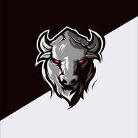 bull head glare illustration vector