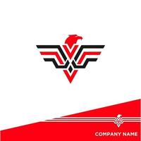 ilustración simple del logotipo del águila voladora vector