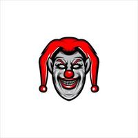 evil clown mascot illustration vector