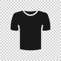 Tshirt icon in flat style. Casual clothes vector illustration on white isolated background. Polo wear business concept.