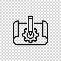 Prototype icon in flat style. Startup vector illustration on white isolated background. Model development business concept.