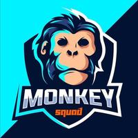 diseño de logotipo de esport de escuadrón de monos vector
