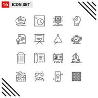 16 Thematic Vector Outlines and Editable Symbols of copyright head board your clear Editable Vector Design Elements