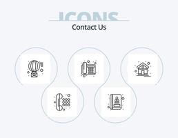 Contact Us Line Icon Pack 5 Icon Design. send. message. share document. email. receive vector