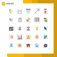 Set of 25 Modern UI Icons Symbols Signs for medical up browser right setting Editable Vector Design Elements