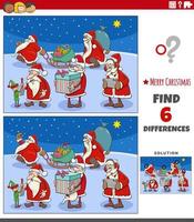 differences game with Santa Clauses characters vector