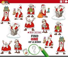 one of a kind task with Santa Clauses characters vector