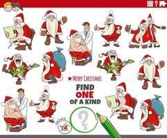 one of a kind task with Santa Clauses characters vector