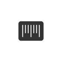 Barcode icon in flat style. Product distribution vector illustration on white isolated background. Bar code business concept.