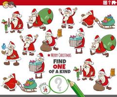 one of a kind task with Santa Clauses characters vector