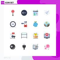 16 Universal Flat Colors Set for Web and Mobile Applications online development http send paper Editable Pack of Creative Vector Design Elements