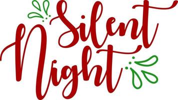 Silent night. Matching Family Christmas Shirts. Christmas Gift. Family Christmas. Sticker. Card. vector