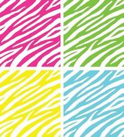 Set of zebra patterns vector