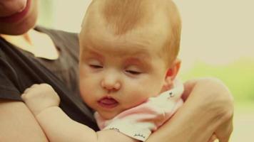 emotions of a beautiful little baby girl video