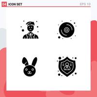 Stock Vector Icon Pack of Line Signs and Symbols for coordinator easter worker disk action Editable Vector Design Elements