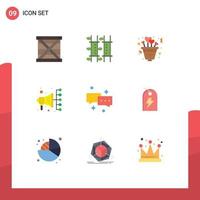 9 Creative Icons Modern Signs and Symbols of chat digital relaxation automation plant Editable Vector Design Elements