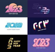 Big Set of 2023 Happy New Year logo text design 2023 number design template vector