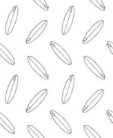 Vector seamless pattern of sketch surf board