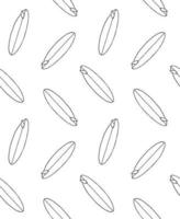 Vector seamless pattern of sketch surf board