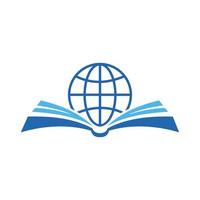globe book vector logo