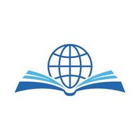 globe book vector logo