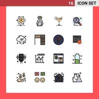 16 Creative Icons Modern Signs and Symbols of cloud iot juice internet search Editable Creative Vector Design Elements