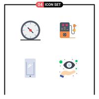 User Interface Pack of 4 Basic Flat Icons of business mobile office wedding iphone Editable Vector Design Elements