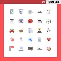 Set of 25 Modern UI Icons Symbols Signs for scene hill design landscape web designing Editable Vector Design Elements