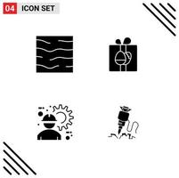 Mobile Interface Solid Glyph Set of Pictograms of climate architect water box engineer Editable Vector Design Elements