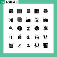 25 iconos creativos, signos y símbolos modernos de inversión en comunicación global, negocios, clima, elementos de diseño vectorial editables vector