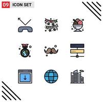 9 Creative Icons Modern Signs and Symbols of dad environment dessert ecology badge Editable Vector Design Elements