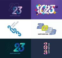 Big Set of 2023 Happy New Year logo text design 2023 number design template vector