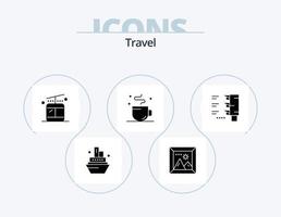 Travel Glyph Icon Pack 5 Icon Design. . traffic light. regular. traffic. cup vector