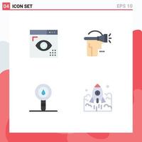 4 User Interface Flat Icon Pack of modern Signs and Symbols of coding biochemistry page human cell Editable Vector Design Elements