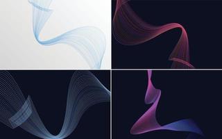 modern wave curve abstract presentation background Pack vector