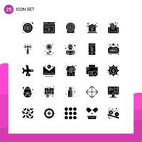 conjunto de 25 iconos de interfaz de usuario modernos símbolos signos para elementos de diseño de vector editables de objetivo de amor de flecha de hogar dulce celular