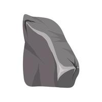 Gray cobblestone. Element of nature and mountains. Items for decoration and background. Flat cartoon vector