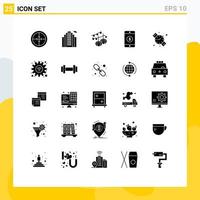 Set of 25 Modern UI Icons Symbols Signs for hand watch back to school decoration sign dollar Editable Vector Design Elements