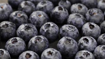 Ripe blueberries fruits video