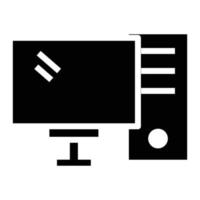 Private Computer Solid Icon vector