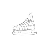 Ice skates vector hand drawn icon. Doodle skates drawn in a simple sketch style.