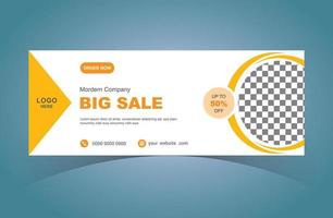 Big Sale Social Media Banner Template. Business Web banner Design. vector